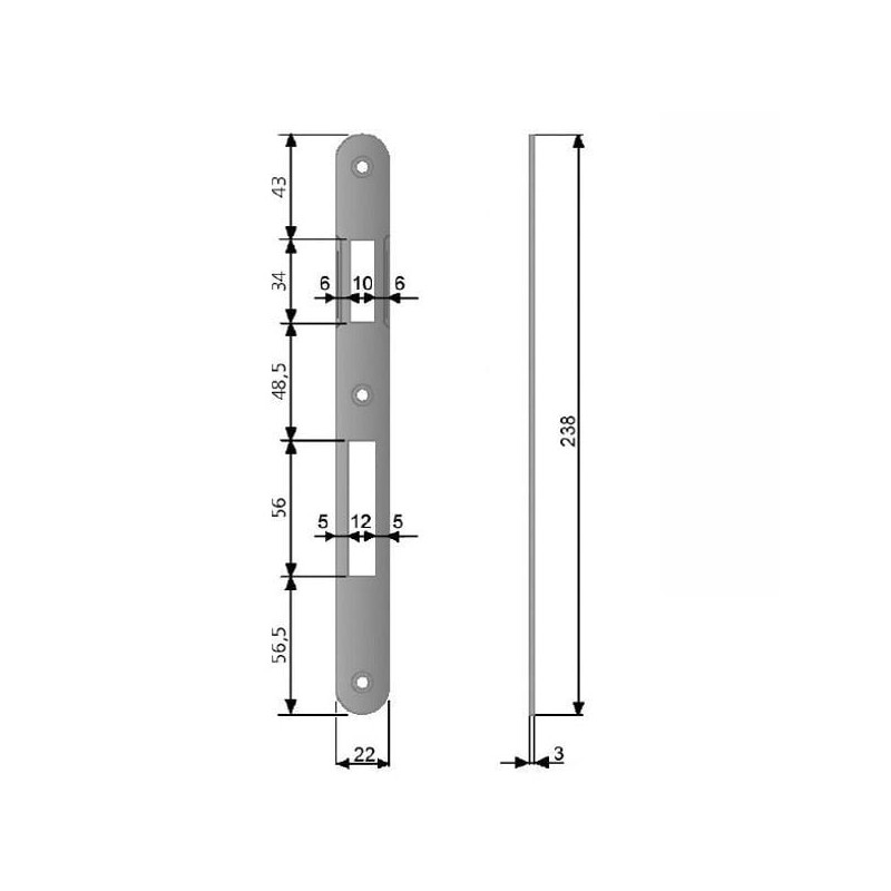 Incontro per serratura agb [b00590.15.03]