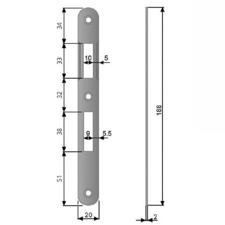 Incontro per serratura agb [b00570.01.22]