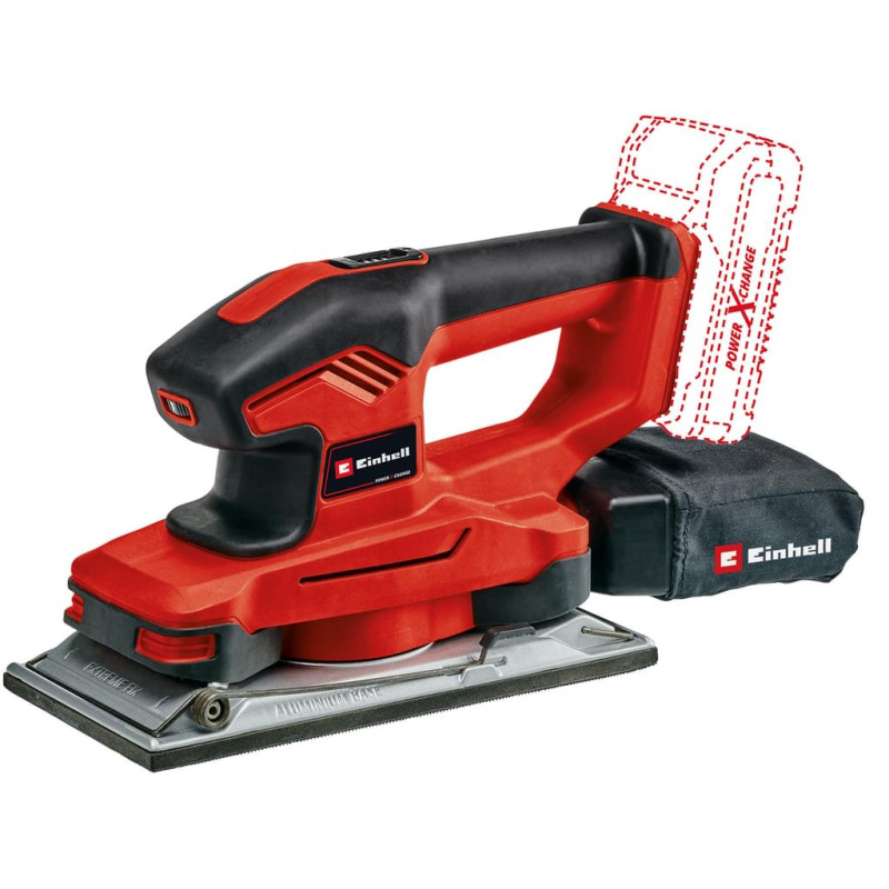 Smerigliatrice oscillante einhell te-os 18/230 a batteria nero/rosso