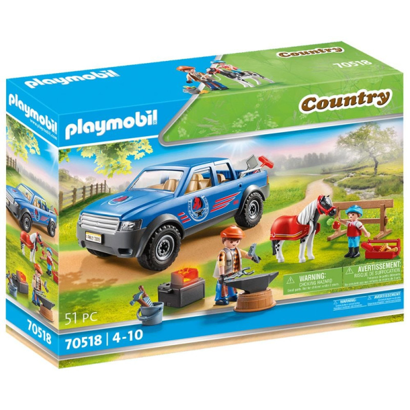Set da gioco playmobil mobilier hufschmied 51pz [70518]
