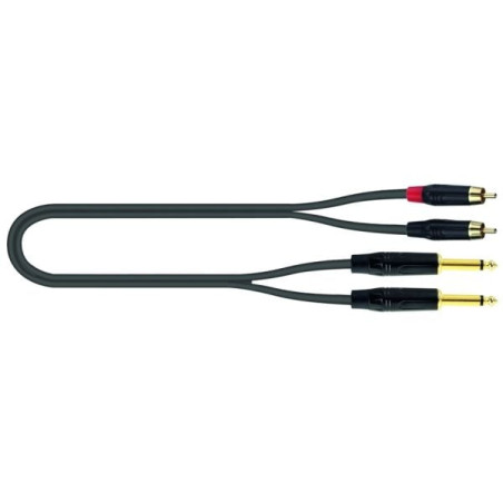 Cavo adattatore quiklok just 2 2xrca a 2 jack mono 3m