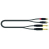 Cavo adattatore quiklok just 2 2xrca a 2 jack mono 3m