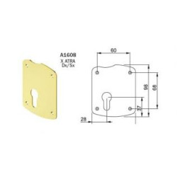 Bocchetta asimmetrica disec 28mm oro lucido [a1608dx-f9]