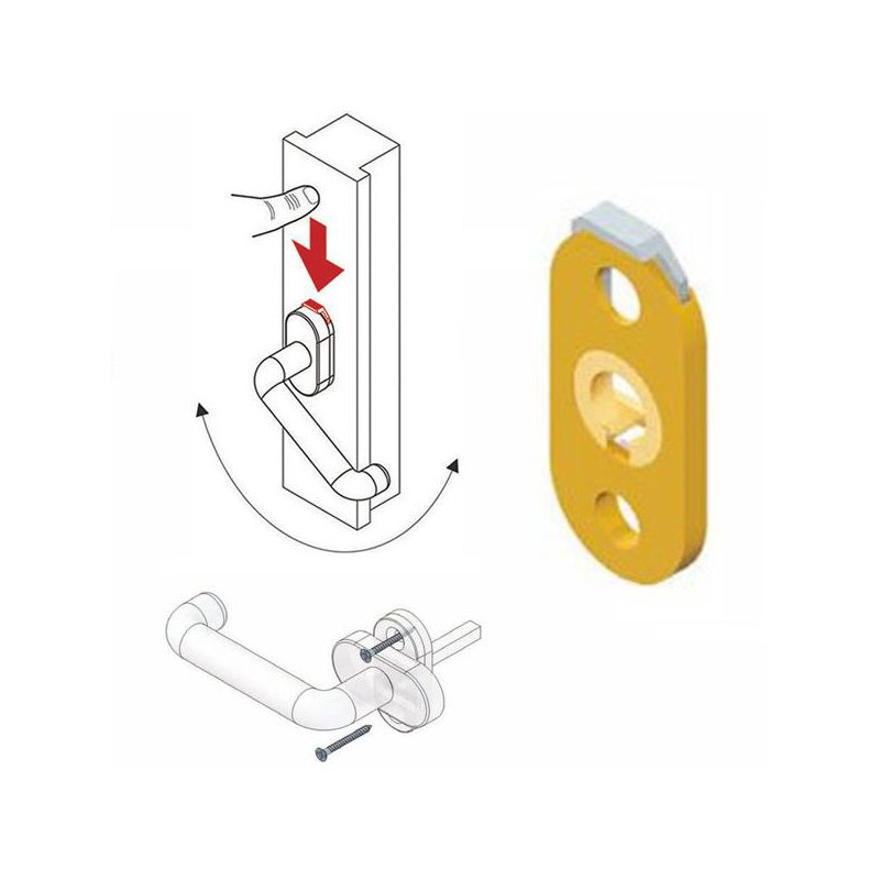 Blocca martelline disec ovale oro lucido [bmar02-ol]