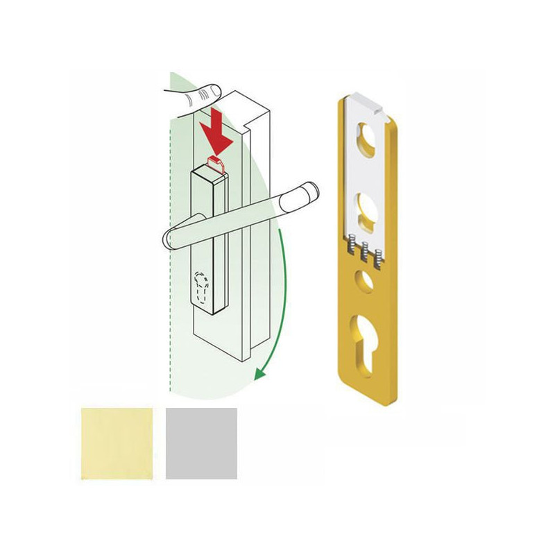 Blocca martelline disec rettangolare argento [bmar01-f6]