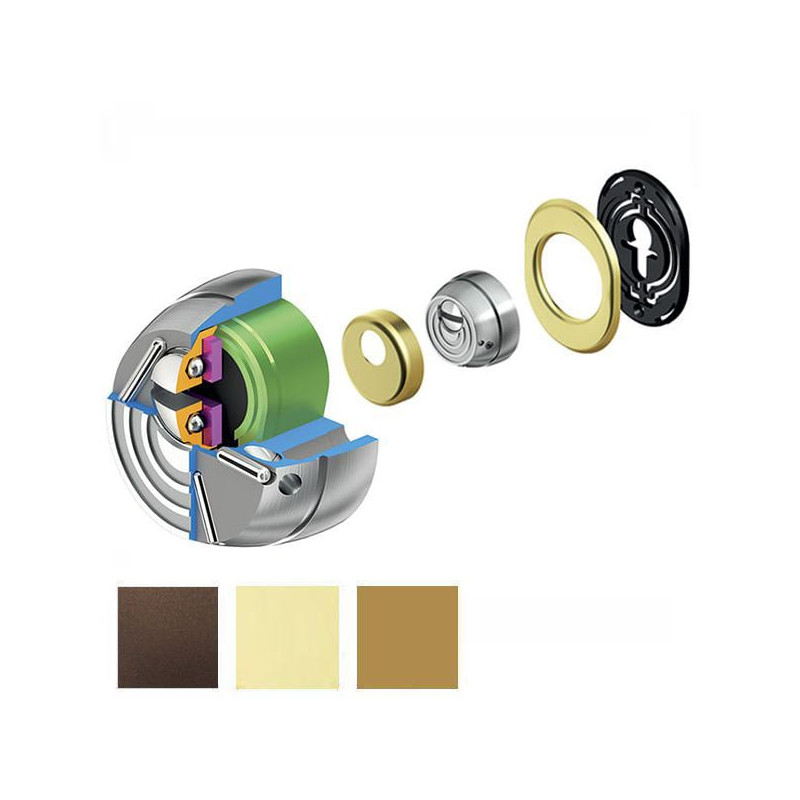 Protettore blindo sferik disec 38mm cromo satinato [rws16-25d1p-at]