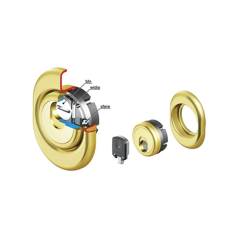 Protettore monolito magnetico disec 31mm oro lucido [3g3mb-25d1-a2]
