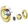Protettore monolito magnetico disec 31mm oro lucido [3g3mb-25d1-a2]