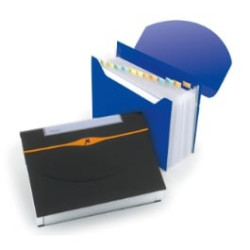 Cartella a soffietto rexel a 13 tasche 23x33cm nero optima [2102483]