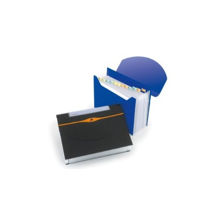 Cartella a soffietto rexel a 13 tasche 23x33cm nero optima [2102483]