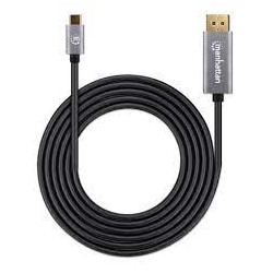 Cavo adattatore usb manhattan 8k@60hz da tipo-c a displayport