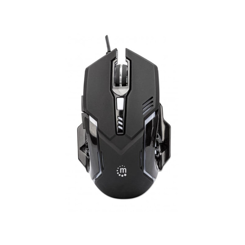 Mouse da gioco manhattan 3200dpi 6 tasti nero