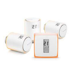 Kit valvole termostatiche intelligenti netatmo per termosifoni bianco