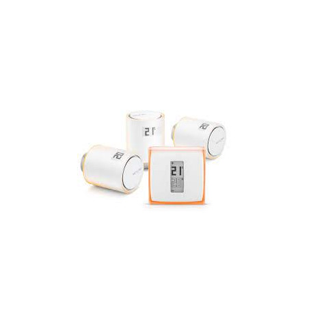 Kit valvole termostatiche intelligenti netatmo per termosifoni bianco