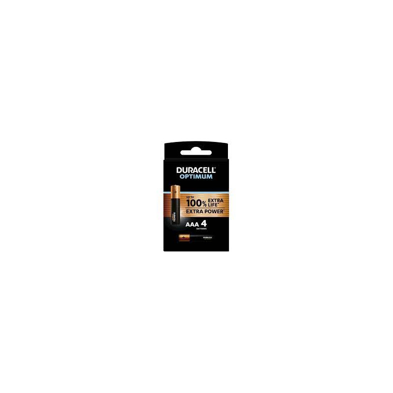 Pile duracell optimum aaa stilo alcaline 1.5 v 4 pz [lr03 mx2400]