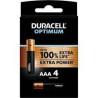 Pile duracell optimum aaa stilo alcaline 1.5 v 4 pz [lr03 mx2400]