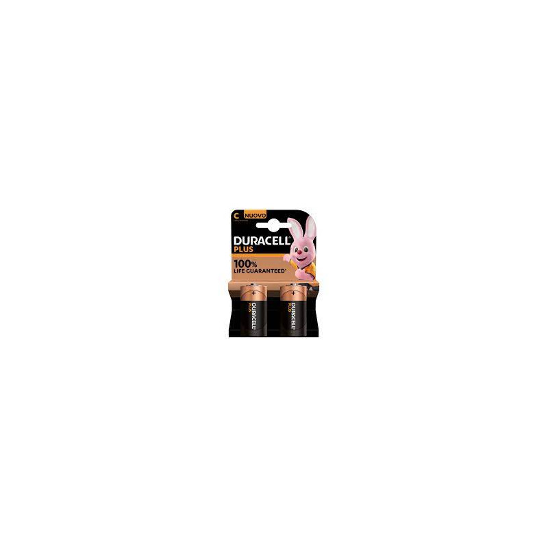 Pile duracell plus torcia alkaline 1.5 v 2 pz [mn1400]