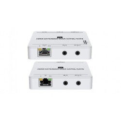 Extender hdmi level one cat.5/6 4k 50 m bianco [hve-9007]