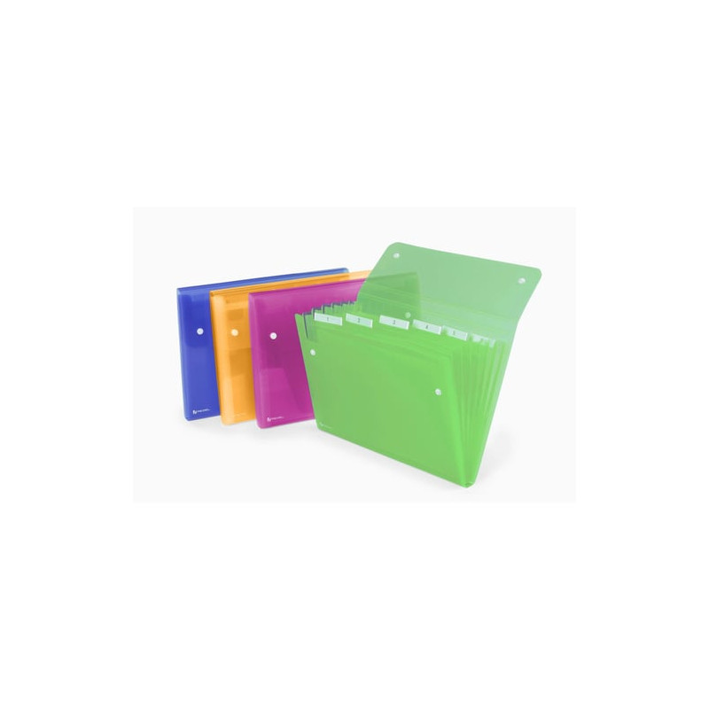 Cartella a soffietto rexel a 6 tasche 22x30cm assortiti [2102032]