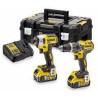 Trapano a percussione dewalt set combinato 18v xr 2x5.0ah [dck266p2t]