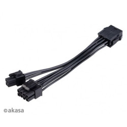 Cavo alimentazione akasa 8+4-pin 15cm nero [ak-cbpw22-15]