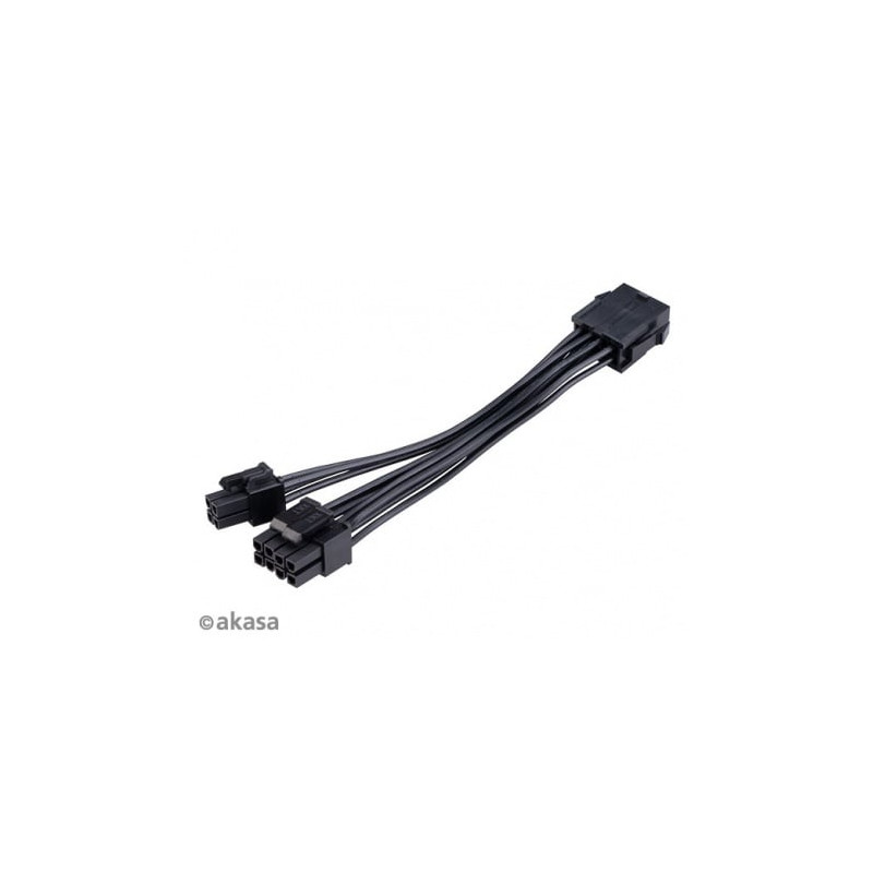 Cavo alimentazione akasa 8+4-pin 15cm nero [ak-cbpw22-15]