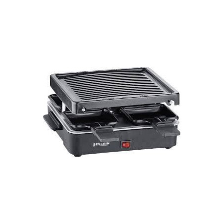 Raclette severin con piastra grill 600w nero [2370]