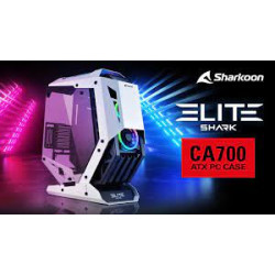 Case sharkoon elite shark ca700 bianco/nero [4044951032112]