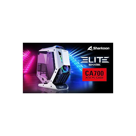 Case sharkoon elite shark ca700 bianco/nero [4044951032112]