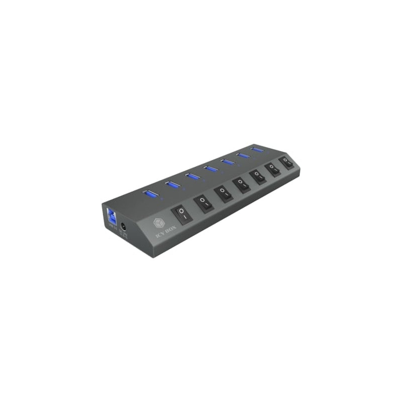 Hub usb icybox ib-hub1701-c3 7 porte usb 3.0 type-a [60838]