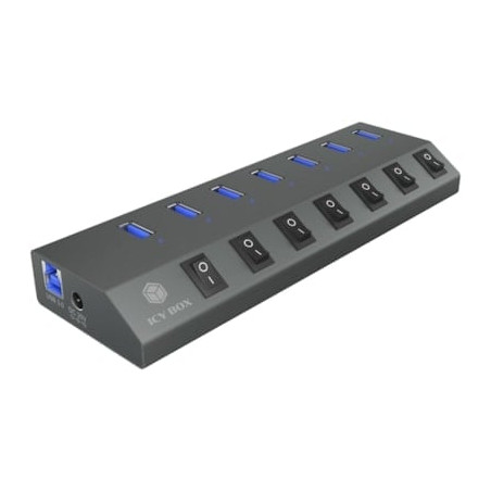 Hub usb icybox ib-hub1701-c3 7 porte usb 3.0 type-a [60838]