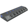 Hub usb icybox ib-hub1701-c3 7 porte usb 3.0 type-a [60838]