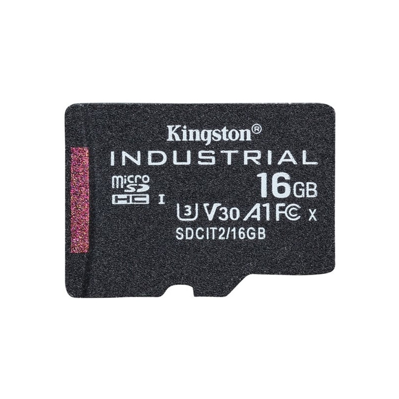 16gb scheda microsdhc kingston industrial c10 a1 + adattatore sd