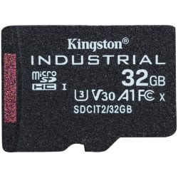 32gb scheda microsdhc kingston industrial c10 a1 pslc + adattatore