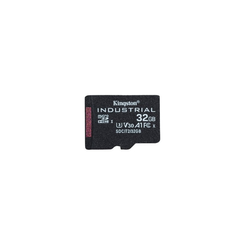 32gb scheda microsdhc kingston industrial c10 a1 pslc + adattatore