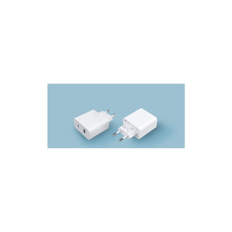 Alimentatore da muro xiaomi mi 33w tipo-a + tipo-c bianco