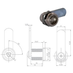 Cilindro levetta omr 19mm [160010]