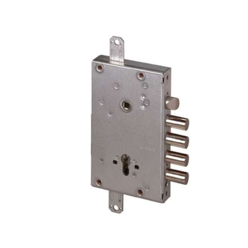 Serratura cisa con ingranaggi per porta blindata 4 pistoni 125x203