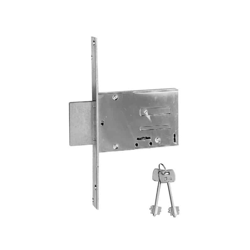 Serratura doppia mappa iseo da infilare 4 mandate 8 cilindro 25x3mm