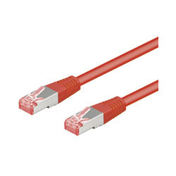 Patch cable rj45 s/ftp cat6 0,50m red pimf