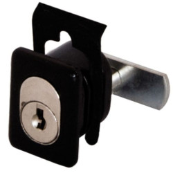 Serratura omr 2 uscite chiave 20mm in plastica nero [220315]