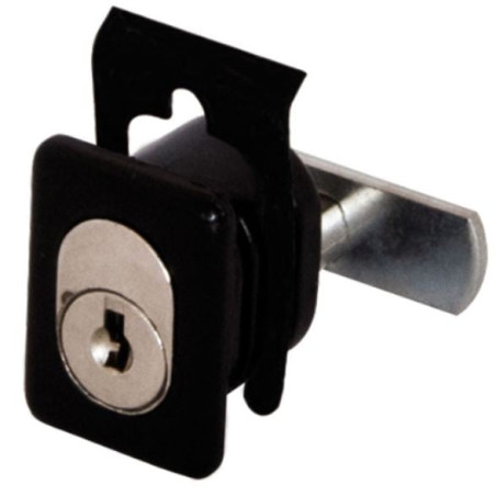 Serratura omr 2 uscite chiave 20mm in plastica nero [220315]