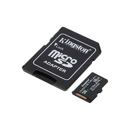 16gb scheda microsdhc kingston industrial + adattatore sd [sdcit2/16gb]