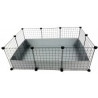 Recinto per cane c e c3x2 110x75 cm cavia riccio grigio argento