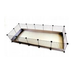 Recinto per cane c e c 3x2 180x75x37 cm maiale coniglio riccio argento