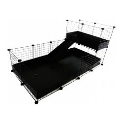 Recinto per cane c e c un piano 4x2 + loft 2x1 + rampa nero