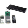 Box ssd da usb-c 10gbs a m.2 nvme m.2 sata pcie [sm2e1bmu31c]