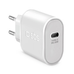 Caricabatterie sbs usb da parete 20w bianco