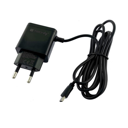 Caricabatterie techly alimentatore micro usb 5v 1a per smartphone