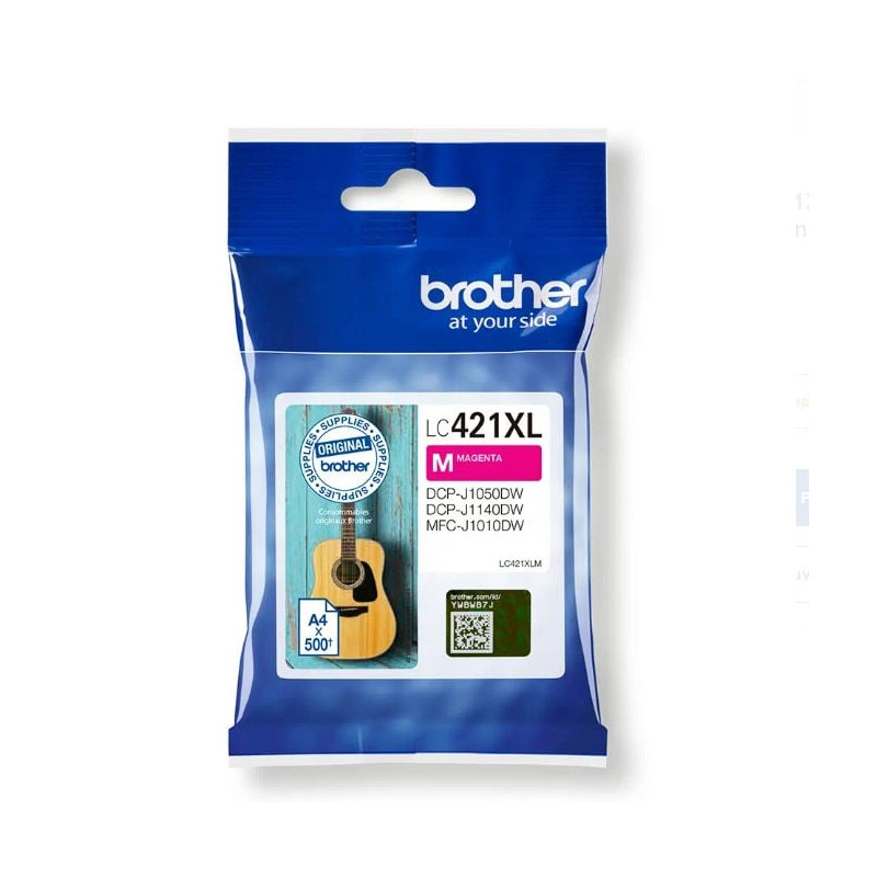 Cartuccia brother lc421xlm 500 pagine magenta [lc421xlm]